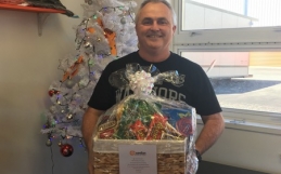 The lucky Goodie Basket winner – Kevin Gallagher